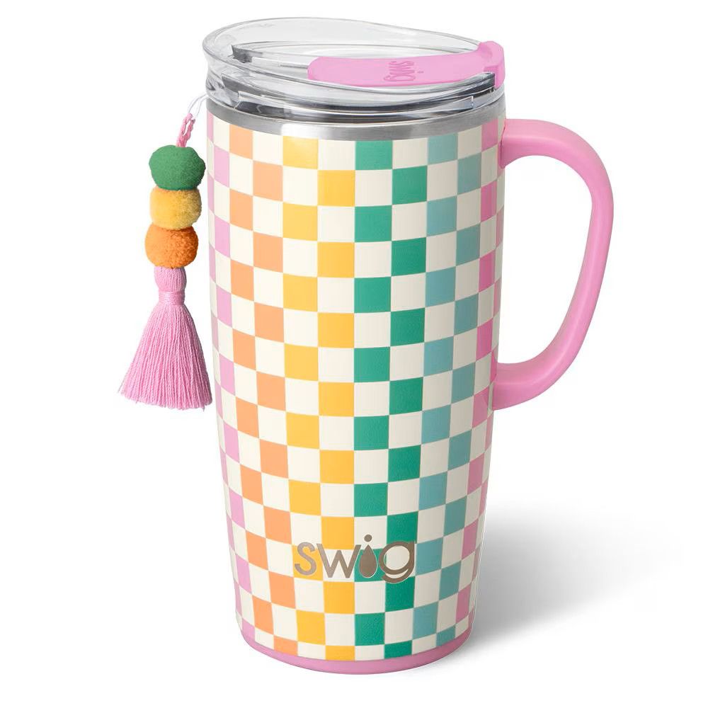 22oz Travel Mug, Check Mate