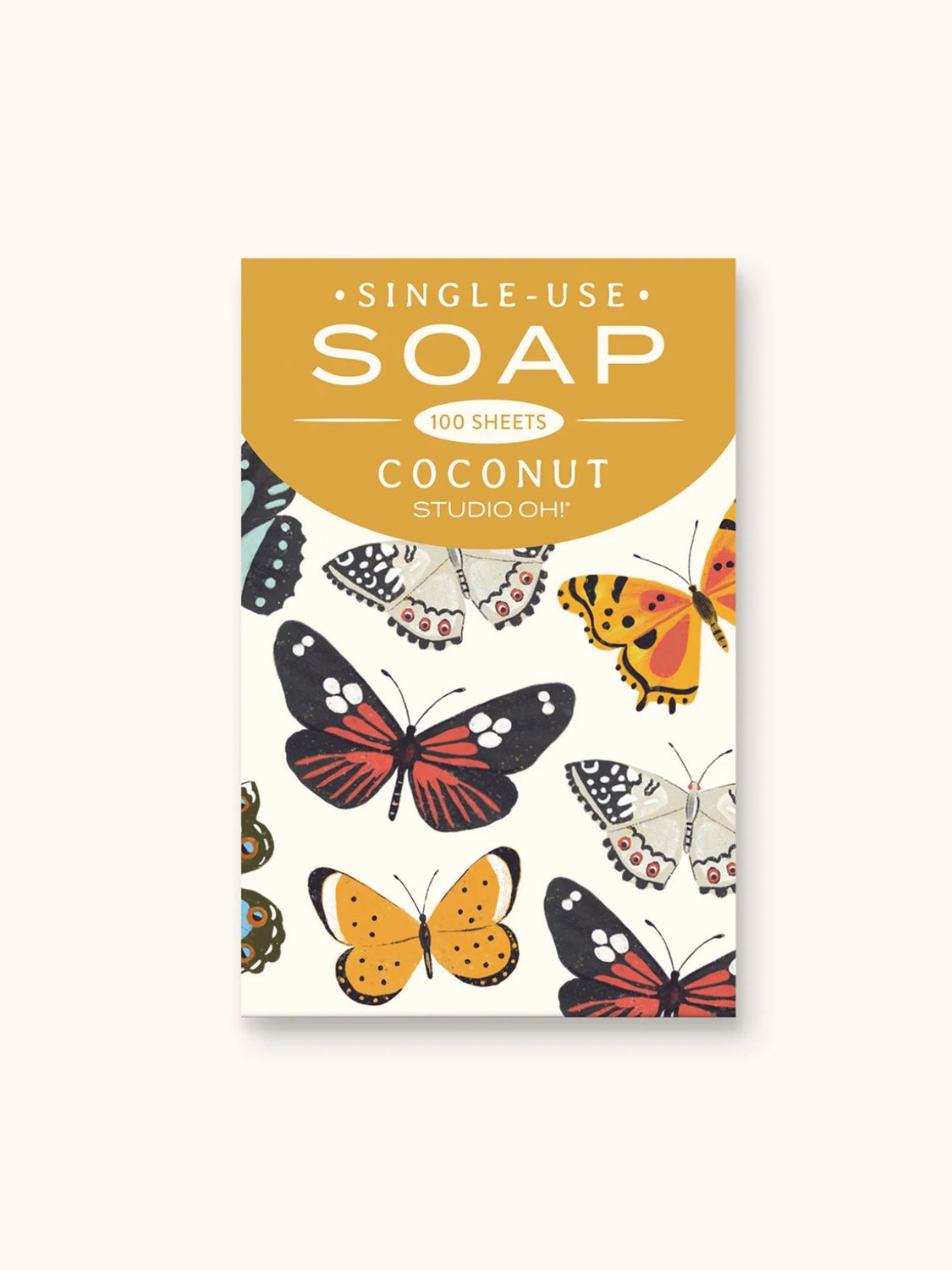 Single Use Soap Sheets Coconut Butterfly