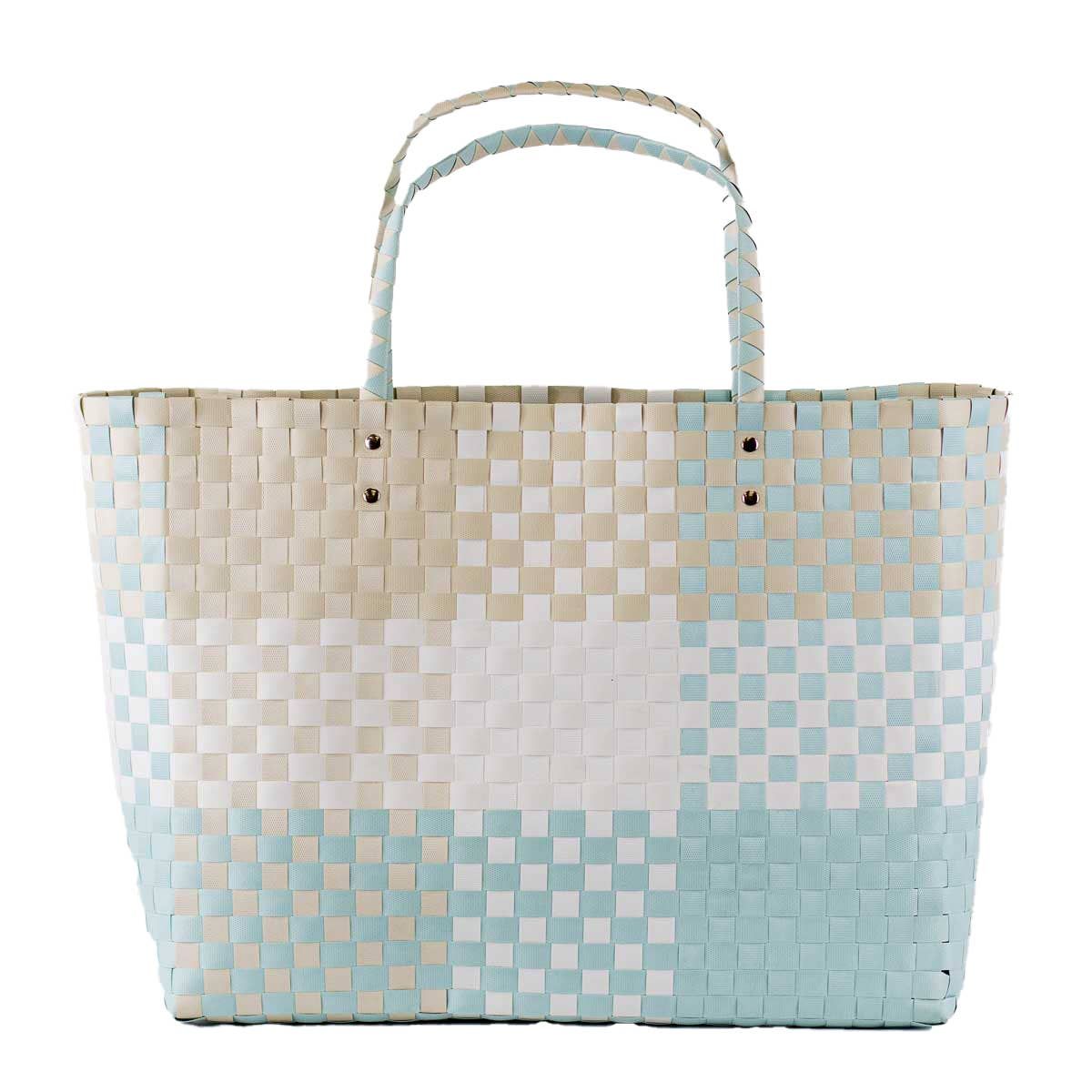 Heather Woven Beach Tote, Sky