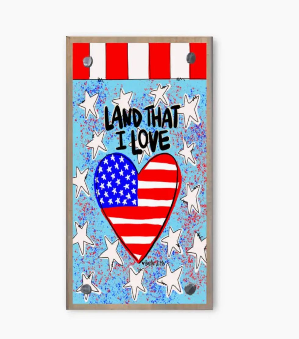 Driftwood Happy Block, Land That I Love