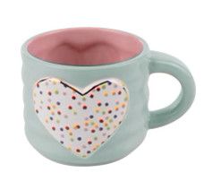 Polka Dot Heart Mug