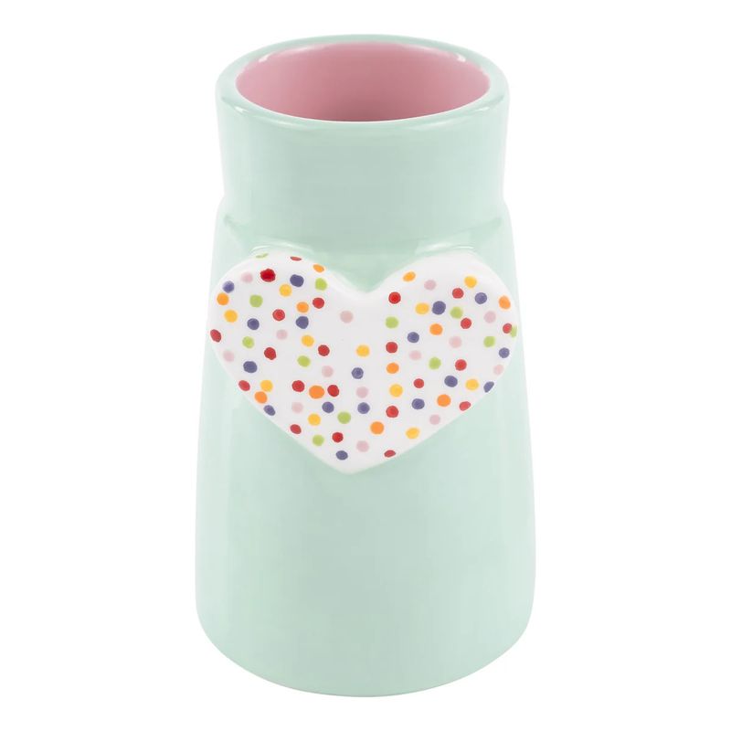 Polka Dot Heart Vase