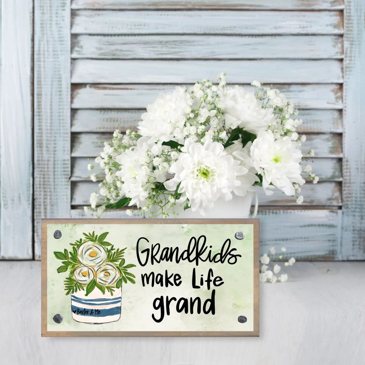 Driftwood Happy Block, Grandkids Makes Life Grand