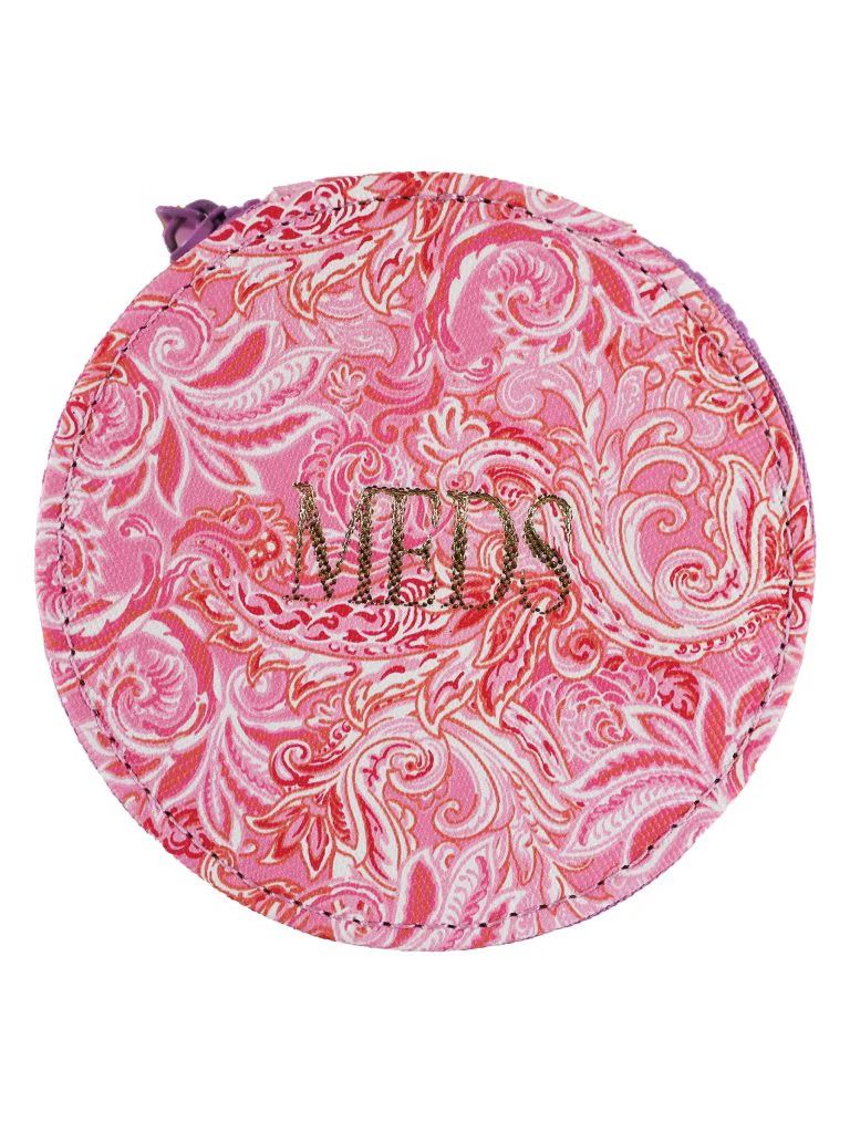 Pill Case, Pink Paisley