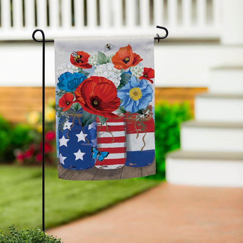 RWB Jars Suede Garden Flag