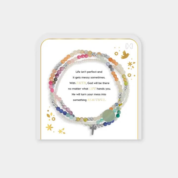 Messy Life Charm Bracelet, Silver