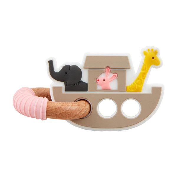 Noah’s Ark Ring Teether, Pink
