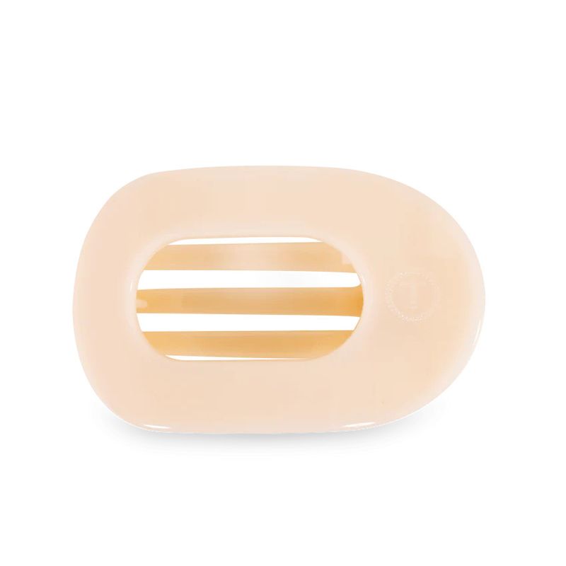 Almond Beige Flat Round Hair Clip