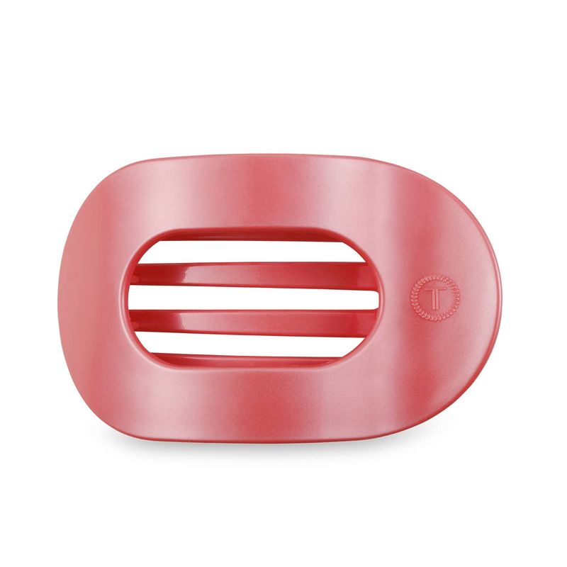 Calming Coral Flat Round Hair Clip