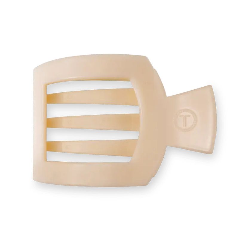Almond Beige Flat Square Hair Clip