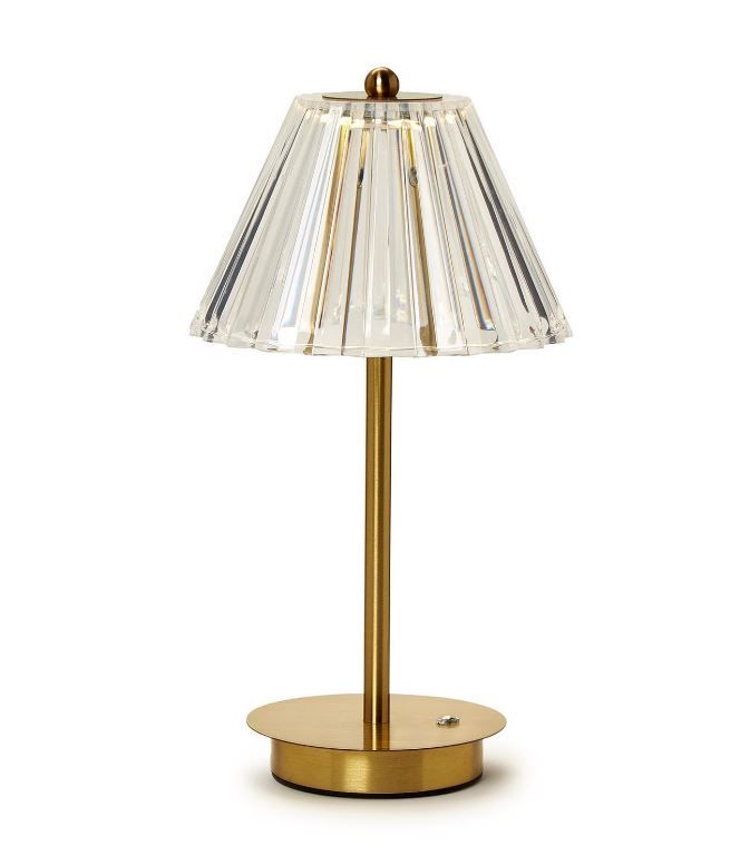 LED Cordless Table Lamp with Acrylic Shade