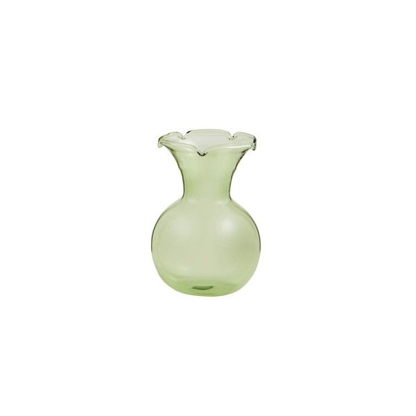Green Mini Ruffle Vase