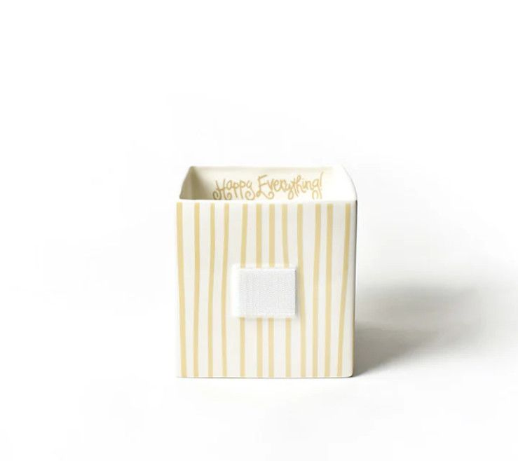 Mini Nesting Cube Medium Neutral Skinny Stripe