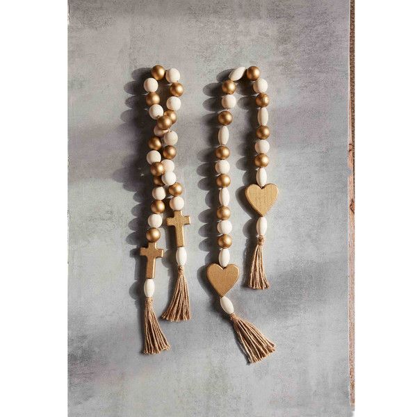 Gold Heart Decorative Beads