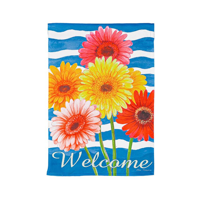 Spring Gerbera Bouquet Garden Suede Flag