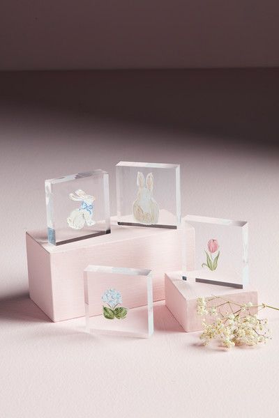 Decorative Bunny Spring Acrylic Block