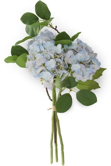 12 Inch Blue Real Touch Hydrangea Bundle