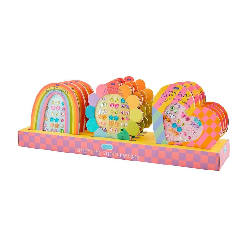 Sticker Earrings &amp; Mirror Set,  Heart