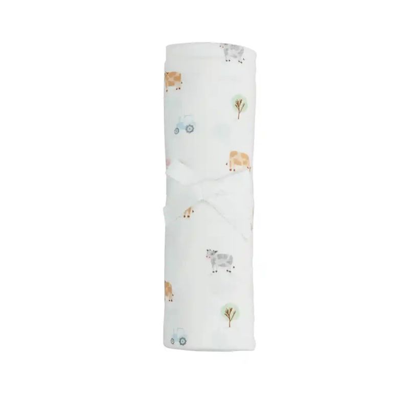 Cow Farm Soft Knit Stretch Swaddle