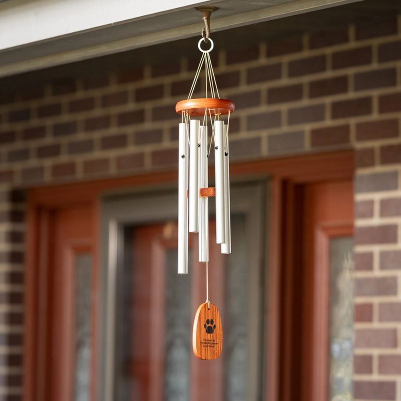 Wind Chime, Paw Print Sympathy