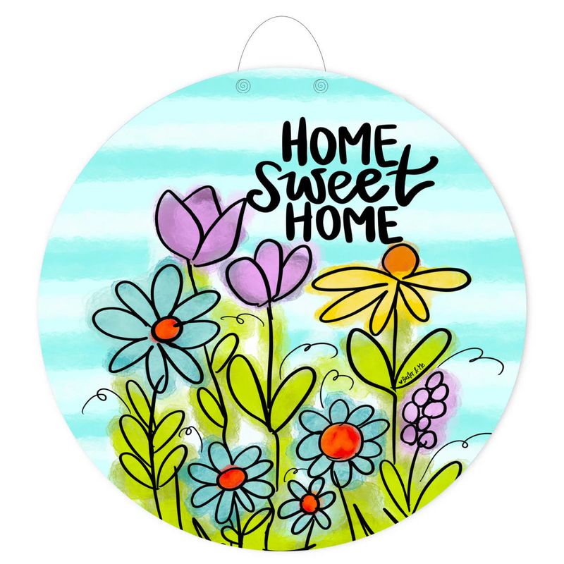 Door Hanger, Home Sweet Home Wildflowers