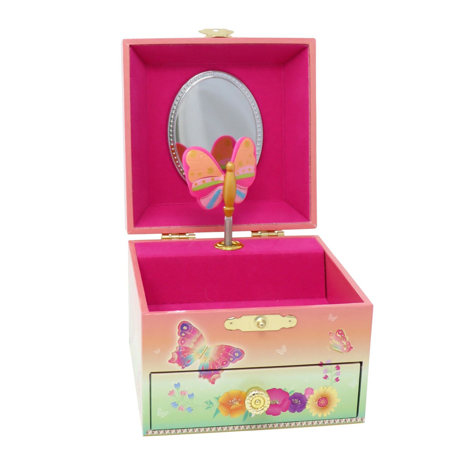 Tropical Butterfly Musical Jewelry Box