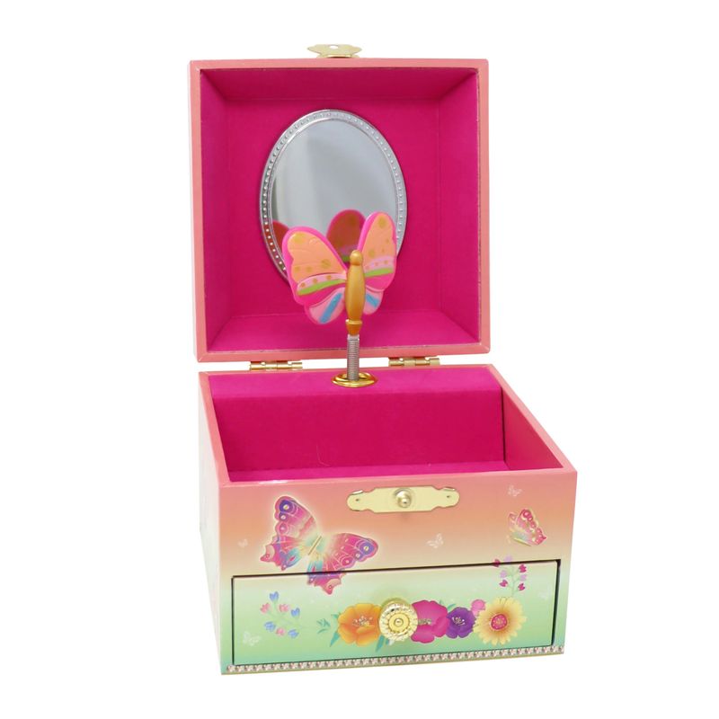 Tropical Butterfly Musical Jewelry Box