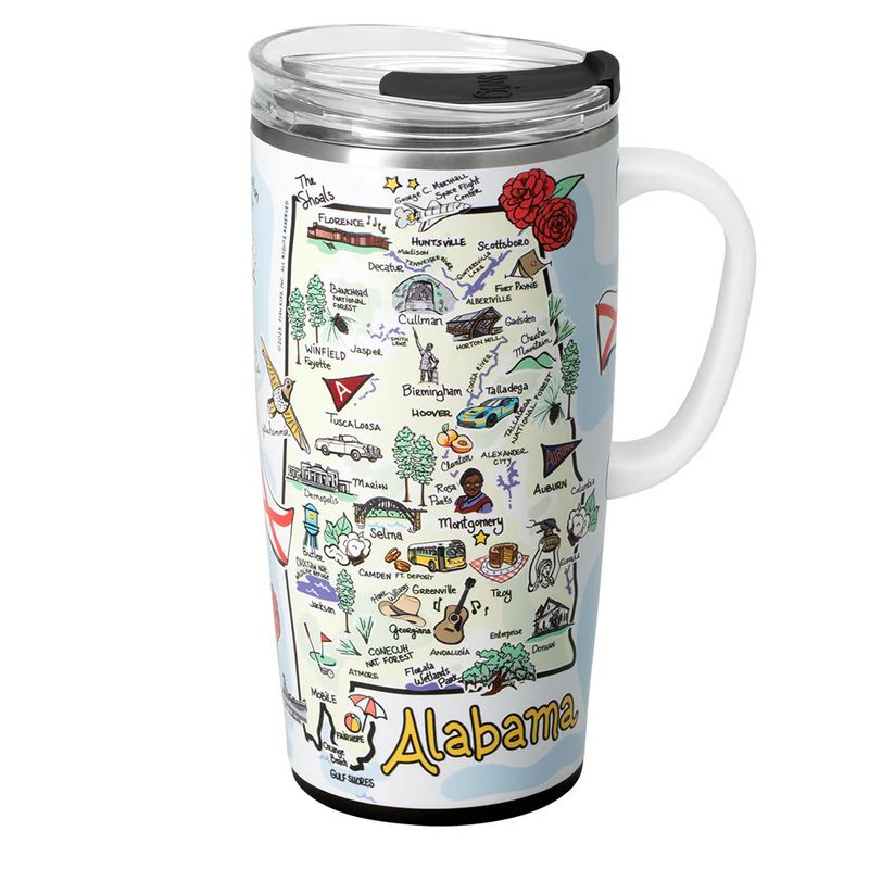 22oz Travel Mug, Alabama