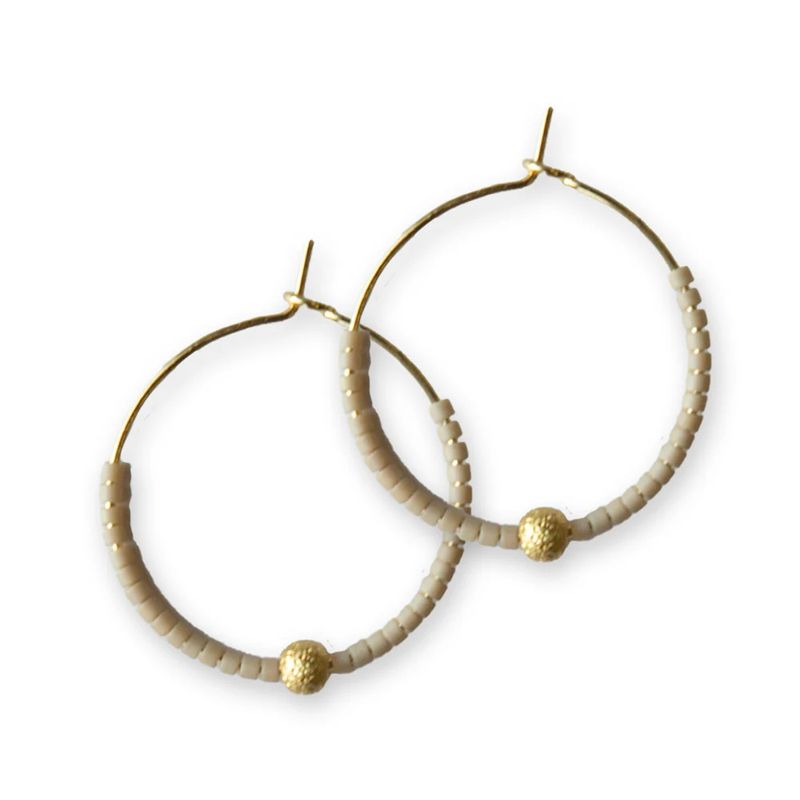Sprinkles Hoop Earring-Latte