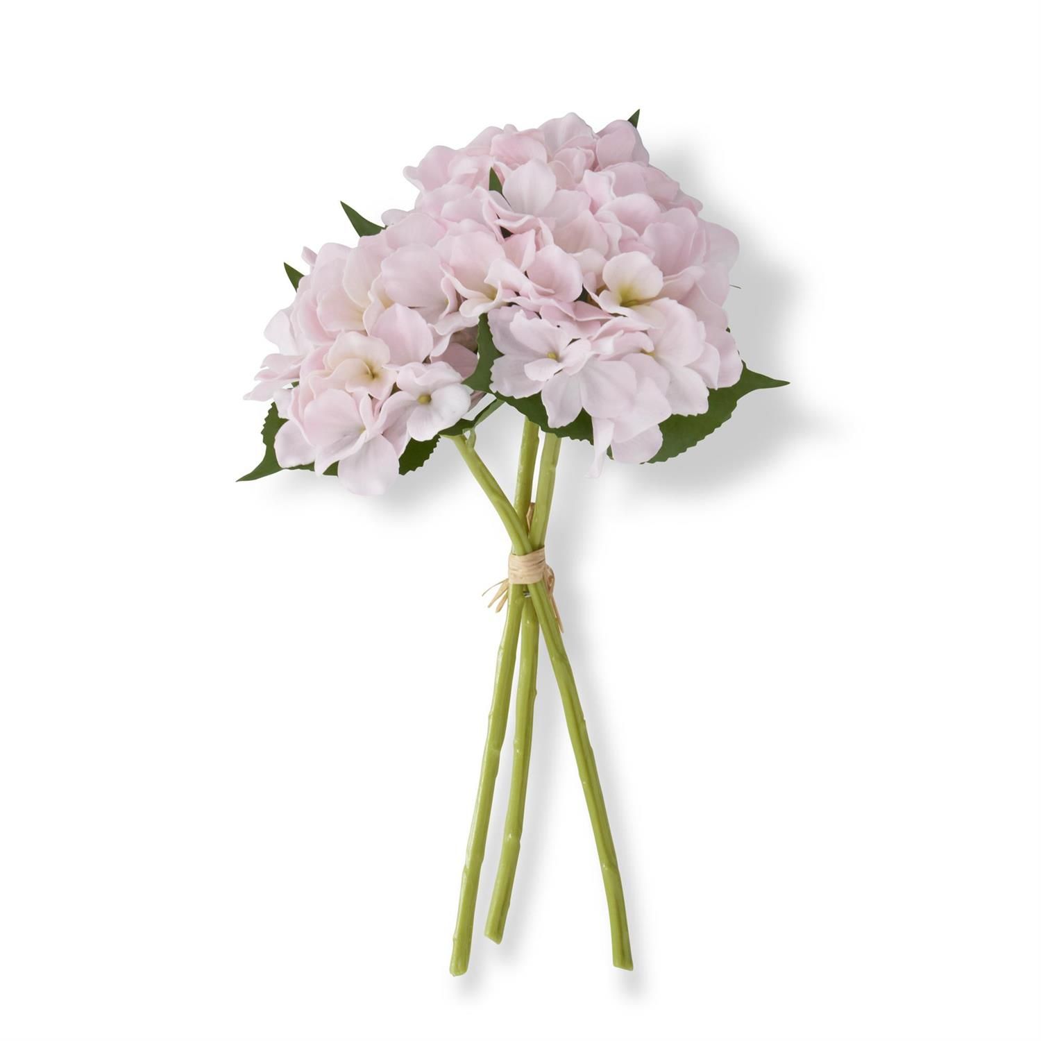 15 Inch Pink Real Touch Hydrangea Bundle-3 Stem