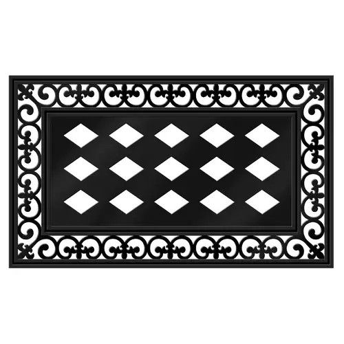 Black Fleur Scroll Sassafras Mat Tray SOLD