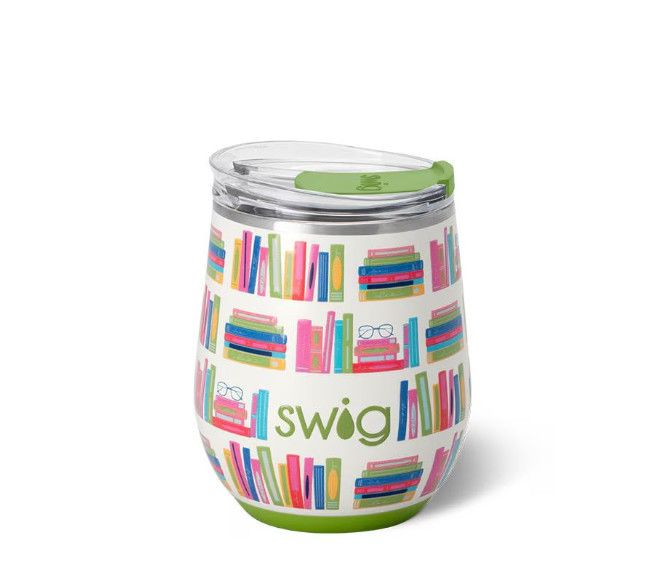12oz Stemless Wine Cup, Book Club
