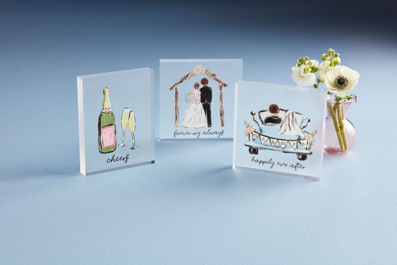 Happily Acrylic Wedding Plaque