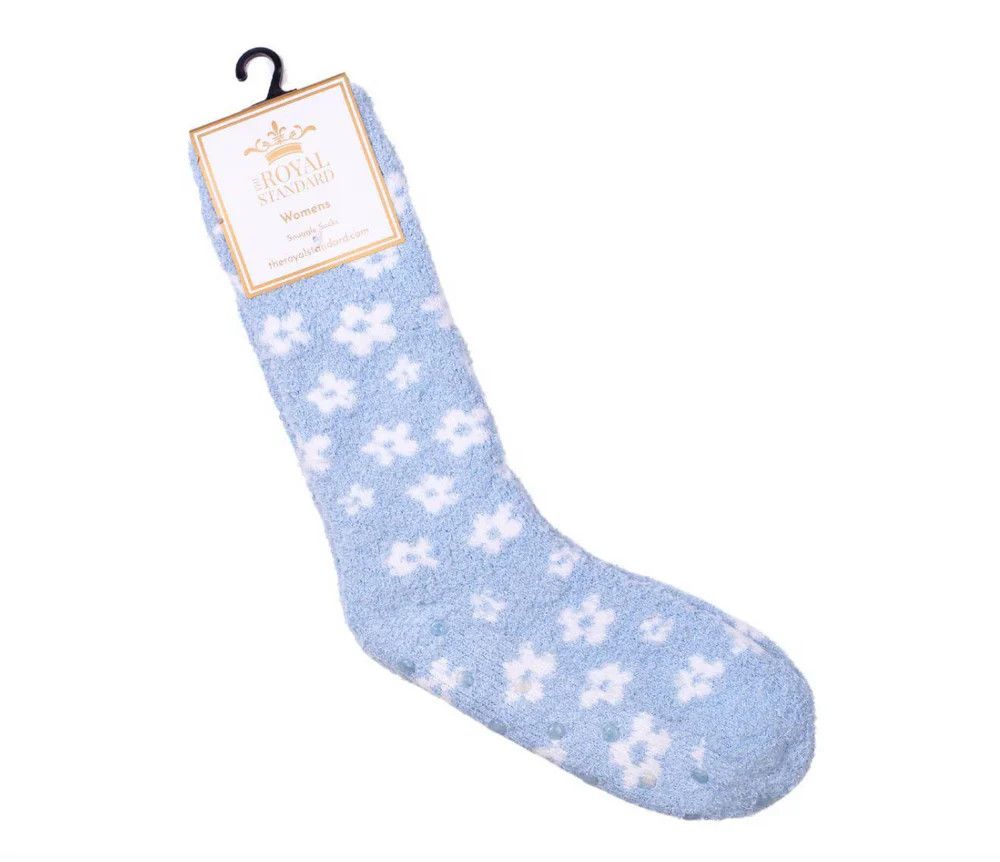 Royal Ditsy Floral Blue Snuggle Socks