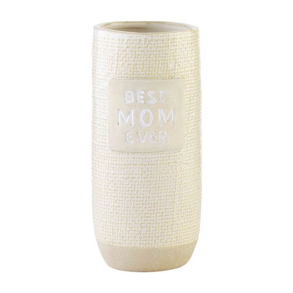 Best Mom Ever Textured Vase