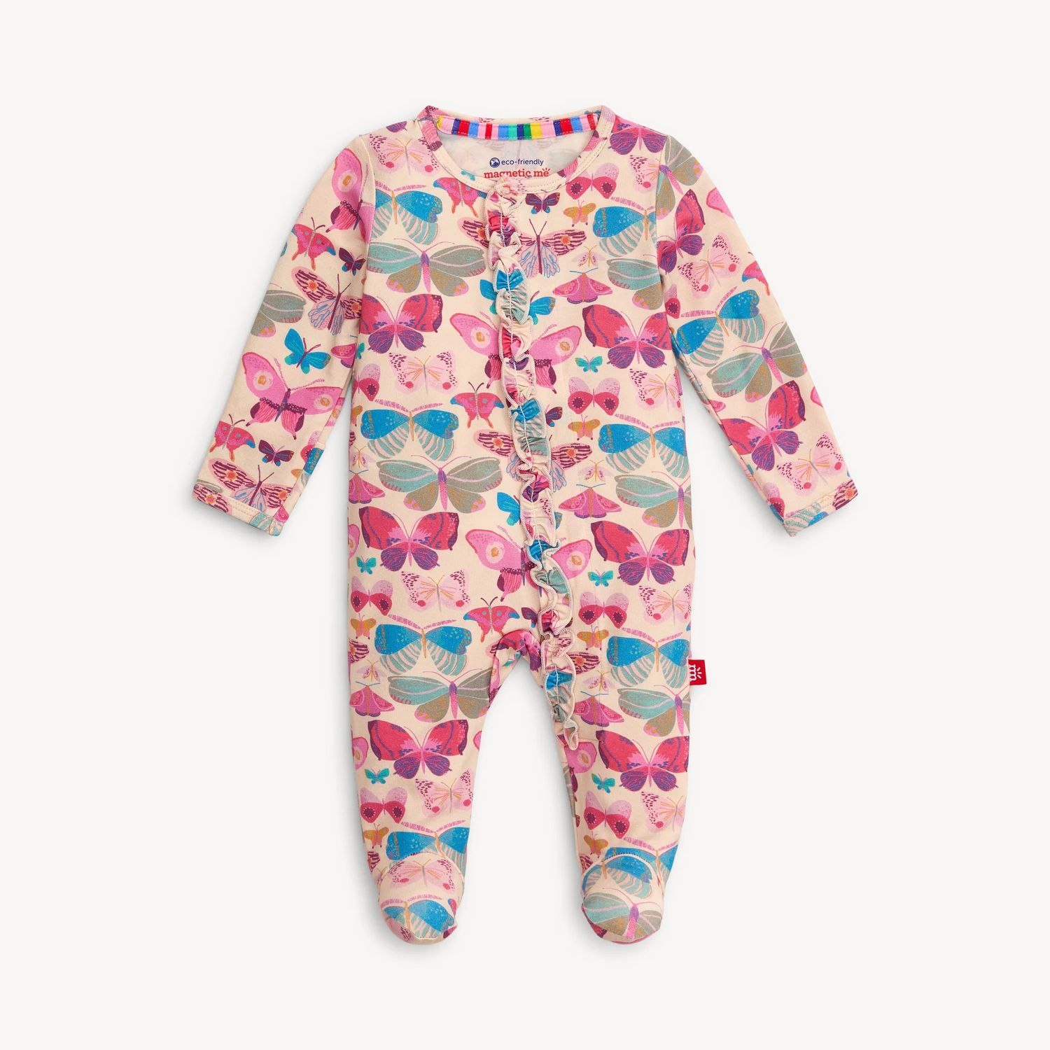 Magnetic Footie, All A-Flutter W/Ruffle, Size: 0-3M