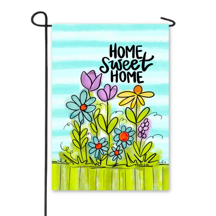 Garden Flag, Home Sweet Home Wildflowers