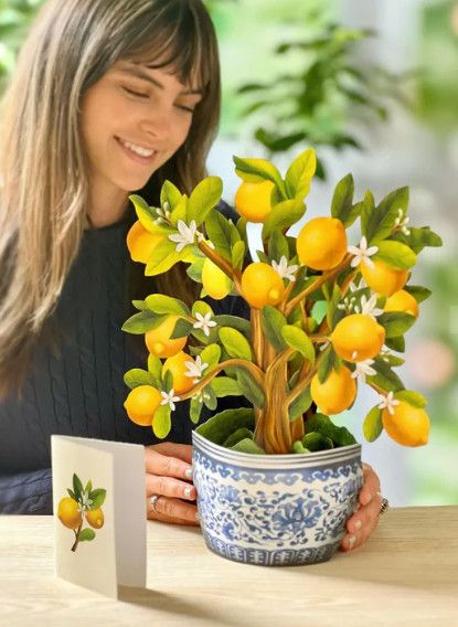 Pop Up Card, Lemon Blossom Tree