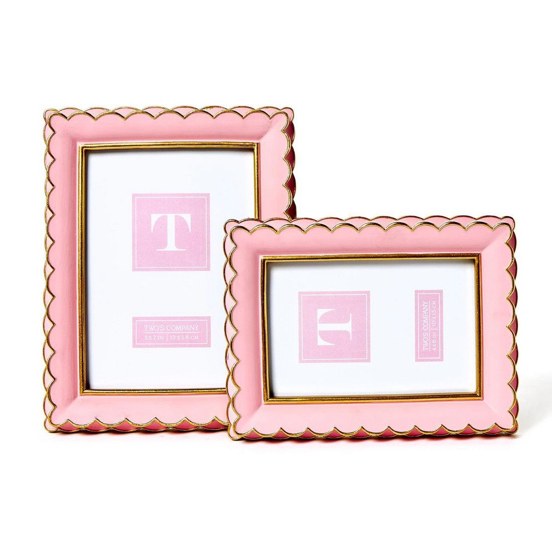 Pink Scalloped Picture Frame, Size: 5x7