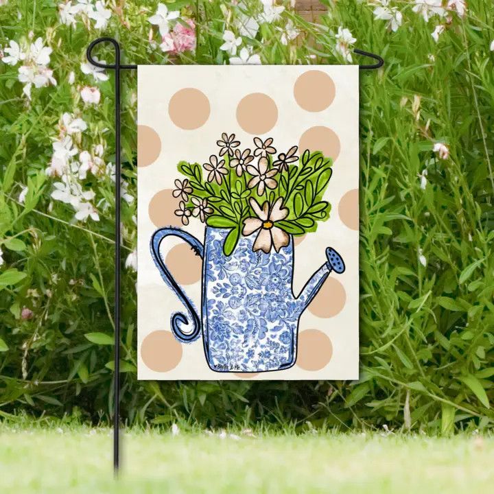 Garden Flag, Home Sweet Home Watering Can
