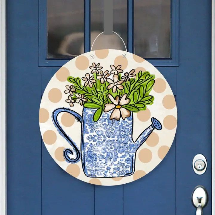 Door Hanger, Home Sweet Home Watering Can