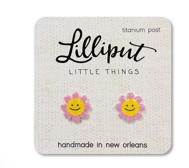Happy Daisy Earrings (Pink)