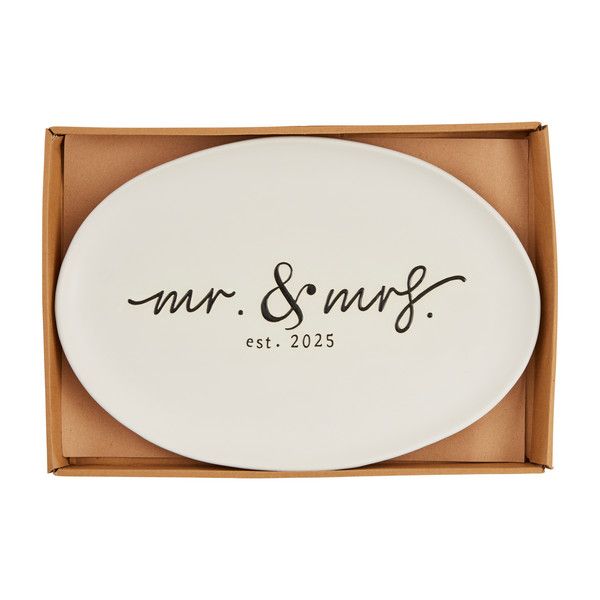 Mr &amp; Mrs Est 2025 Platter