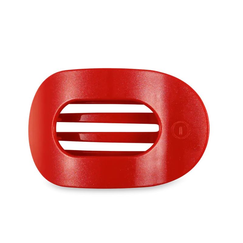 Red Flat Round Hair Clip