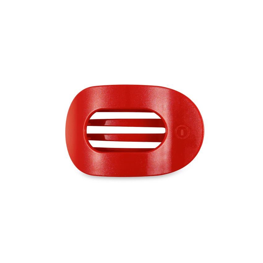 Red Flat Round Hair Clip, Size: Small