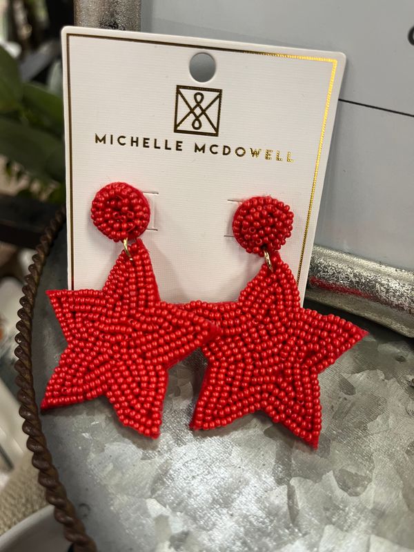Debbie Earrings, Red