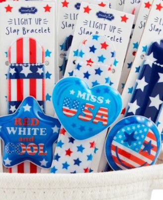 LED Slap Band, Patriotic Heart