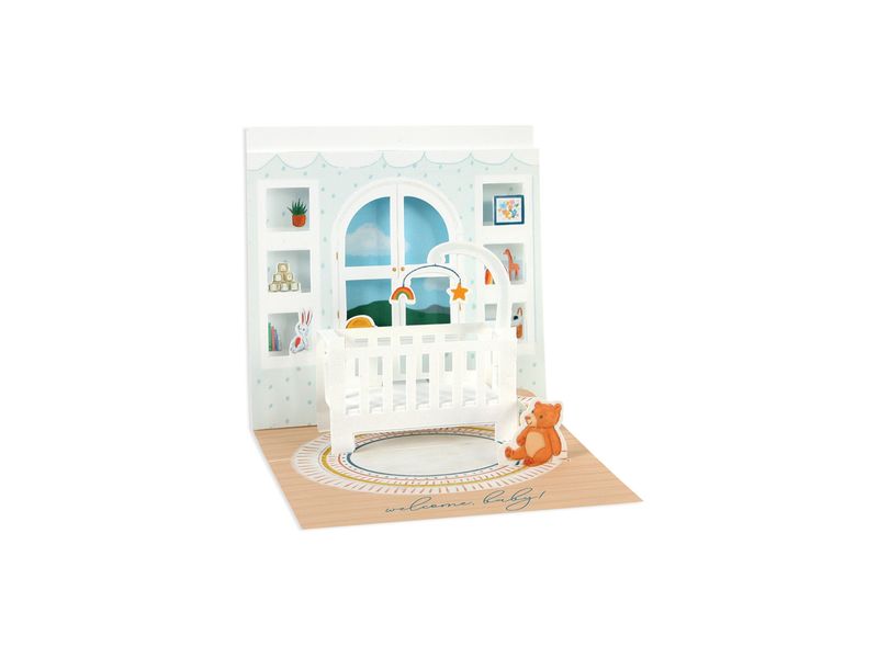 Mini Pop Up Card, Baby Crib