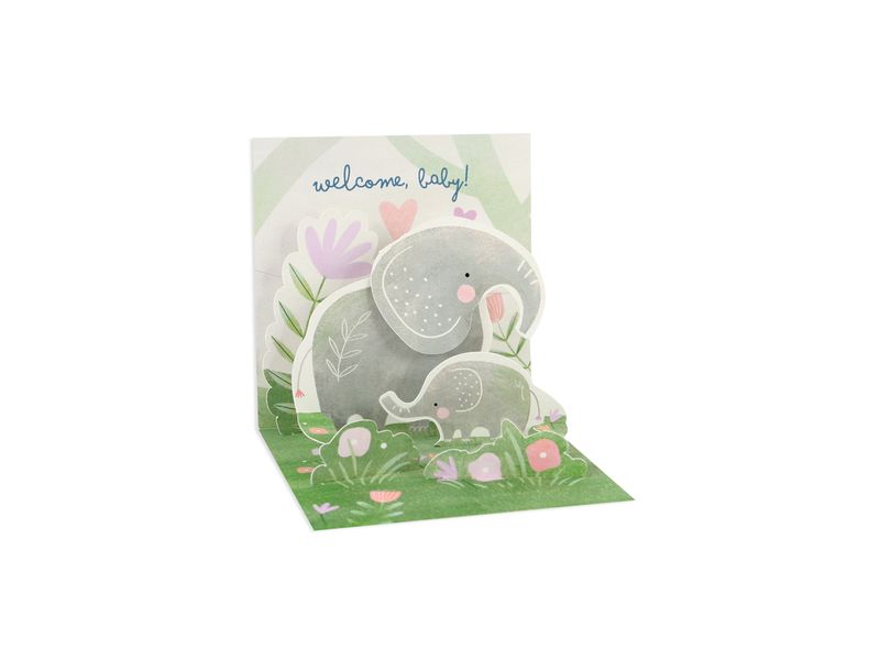 Mini Pop Up Card, Baby Elephant