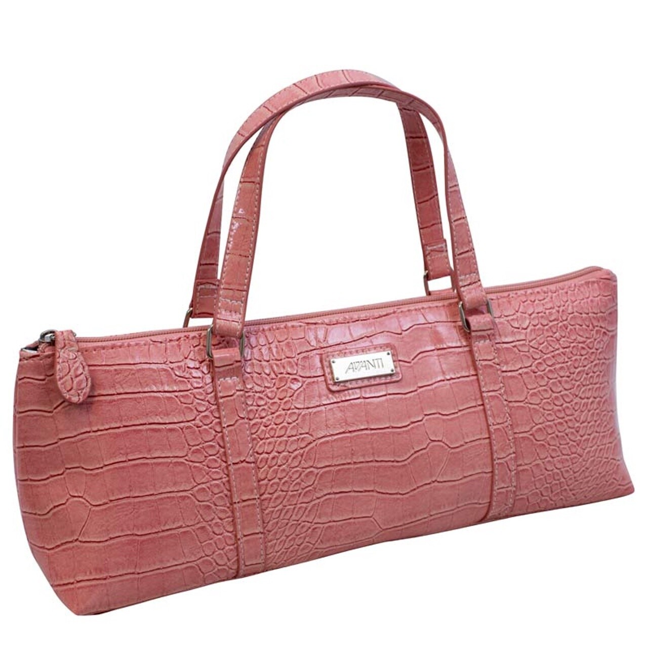 Insulated Wine Purse - Pink Crocodile
